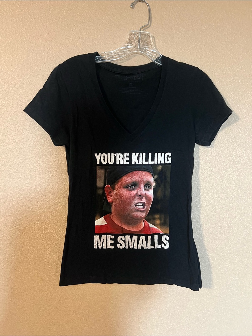 Black Graphic V-Neck Women’s Tee - 'You’re Killing Me Smalls'